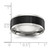 Chisel Stainless Steel Polished with Black Ion-Plated Brushed Center 8 mm Wedding Band, Flat - View 4