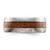 Chisel Damascus Steel Polished with Sapele Wood Inlay 8 mm Wedding Band, Half Round - View 3