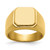 Chisel Stainless Steel Polished Yellow Ion-Plated Signet Ring