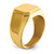Chisel Stainless Steel Polished Yellow Ion-Plated Signet Ring - View 6