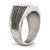 Chisel Stainless Steel Polished with Black Enamel Signet Ring, 13.5 mm Top Length, 11.5 mm Top Width - View 6
