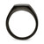 Chisel Stainless Steel Polished Black Ion-Plated Signet Ring, 13.5 mm Top Length, 11.5 mm Top Width - View 2