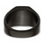 Chisel Stainless Steel Polished Black Ion-Plated Signet Ring, 13.5 mm Top Length, 11.5 mm Top Width - View 5