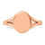 Chisel Stainless Steel Polished Rose Ion-Plated Oval Disc Ring, 2 mm - View 4