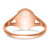 Chisel Stainless Steel Polished Rose Ion-Plated Oval Disc Ring, 2 mm - View 5