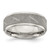 Chisel Stainless Steel Polished and Satin Ridged Edge 8 mm Wedding Band, Flat