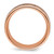 Chisel Stainless Steel Polished Rose Ion-Plated with Wood and Antler Inlay 8 mm Wedding Band, Half Round - View 2