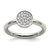 Stainless Steel Polished with Cubic Zirconia Circle Ring, 2.5 mm