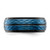 Chisel Stainless Steel Brushed and Polished Black and Blue Ion-Plated 8 mm Wedding Band, Grooved, Standard - View 3