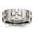 Chisel Stainless Steel Brushed and Polished 3pt 0.035ct Diamond Cross 9 mm Wedding Band