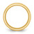 Chisel Stainless Steel Polished Yellow Ion-Plated Etched Design Ridged Edge 7.5 mm Wedding Band, Domed - View 2