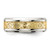 Chisel Stainless Steel Polished with Yellow Ion-Plated Inlay Design 8 mm Wedding Band, Domed - View 3