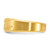 Chisel Stainless Steel Brushed and Polished Yellow Ion-Plated Diamond-Cut Cross 8 mm Tapered Wedding Band, Domed - View 3