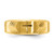 Chisel Stainless Steel Brushed and Polished Yellow Ion-Plated Diamond-Cut Cross 8 mm Tapered Wedding Band, Domed - View 4