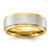 Chisel Stainless Steel Polished Yellow Ion-Plated with Brushed Center 8 mm Wedding Band, Flat