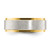 Chisel Stainless Steel Polished Yellow Ion-Plated with Brushed Center 8 mm Wedding Band, Flat - View 3