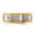 Chisel Stainless Steel Polished with Brushed Center Yellow Ion-Plated 8.00 mm Band Ring - View 3
