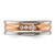 Chisel Stainless Steel Polished Rose Ion-Plated with Cubic Zirconia 7.00 mm Band Ring - View 3