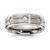 Chisel Stainless Steel Polished with Brushed Center with Cubic Zirconia 7.00 mm Band Ring