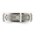 Chisel Stainless Steel Polished with Brushed Center with Cubic Zirconia 7.00 mm Band Ring - View 3
