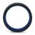 Chisel Stainless Steel Polished Black and Blue Ion-Plated with Cubic Zirconia Carbon Fiber Inlay in Clear Epoxy 8 mm Band Ring - View 2