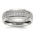 Chisel Stainless Steel Polished with Cubic Zirconia 8 mm Band Ring