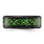 Chisel Stainless Steel Polished Black Ion-Plated Dragon Design with Green Glow in the Dark Enamel 8 mm Wedding Band, Domed - View 3