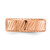 Chisel Stainless Steel Polished Rose Ion-Plated Grooved 8 mm Wedding Band - View 3
