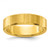 Chisel Stainless Steel Brushed and Polished Yellow Ion-Plated Grooved 6 mm Wedding Band
