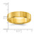 Chisel Stainless Steel Brushed and Polished Yellow Ion-Plated Grooved 6 mm Wedding Band - View 4