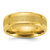Chisel Stainless Steel Polished Yellow Ion-Plated Brushed Center 8 mm Wedding Band, Beveled