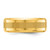 Chisel Stainless Steel Polished Yellow Ion-Plated Brushed Center 8 mm Wedding Band, Beveled - View 3