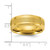 Chisel Stainless Steel Polished Yellow Ion-Plated Brushed Center 8 mm Wedding Band, Beveled - View 4