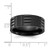 Chisel Stainless Steel Polished Black Ion-Plated Grooved 8 mm Wedding Band - View 4