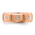 Chisel Stainless Steel Brushed and Polished Rose Ion-Plated with Cubic Zirconia 8 mm Band Ring - View 3