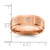 Chisel Stainless Steel Brushed and Polished Rose Ion-Plated with Cubic Zirconia 8 mm Band Ring - View 4