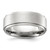 Chisel Stainless Steel Polished with Brushed Center 8 mm Wedding Band, Flat, Comfort, Ridged