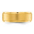 Chisel Stainless Steel Polished Yellow Ion-Plated Brushed Center 8 mm Wedding Band, Step Down - View 3