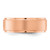 Chisel Stainless Steel Polished Rose Ion-Plated Brushed Center 8 mm Wedding Band - View 3