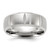 Chisel Stainless Steel Brushed and Polished Grooved 8 mm Wedding Band