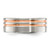 Chisel Stainless Steel Brushed Rose Ion-Plated Stripes 8 mm Wedding Band - View 3
