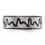 Chisel Stainless Steel Brushed Black Ion-Plated Heartbeat 8 mm Wedding Band, Flat - View 3