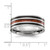 Chisel Stainless Steel Polished with Black Resin and Wood Inlay 8 mm Wedding Band - View 4