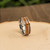 Chisel Stainless Steel Polished with Wood Inlay 8 mm Wedding Band - View 7