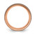 Chisel Stainless Steel Polished Rose Ion-Plated with Wood and Simulated Lab-Created Opal Inlay 8 mm Wedding Band - View 2