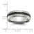 Chisel Stainless Steel Brushed and Hammered Black Carbon Fiber Inlay 7 mm Wedding Band - View 4