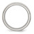 Chisel Stainless Steel Polished with Brushed Center 8 mm Ridged Edge Wedding Band, Domed - View 2