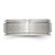 Chisel Stainless Steel Brushed and Polished 8 mm Grooved Edge Wedding Band - View 3