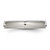 Chisel Stainless Steel Polished 4 mm Grooved and Beaded Wedding Band, Half Round - View 3