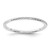 Rhodium-Plated 14K White Gold 1.2 mm Twisted Wire Pattern Stackable Wedding Band